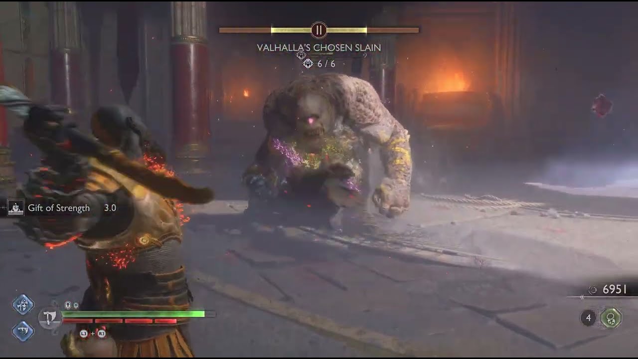 Dark Odessey Kratos VS Hardrefill The Callous berserker boss fight #355 (Give Me Prowess) (4K HDR)