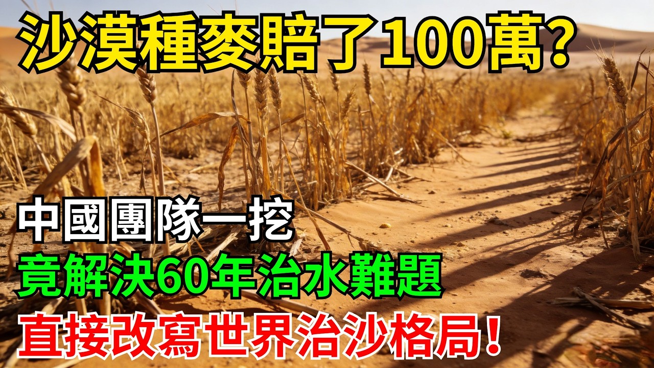 沙漠種麥賠了100萬，中國團隊一挖，竟解決60年治水難題，直接改寫世界治沙格局！#科普#超級工程#施工#中國基建#建造#中國製造#工程#水利工程