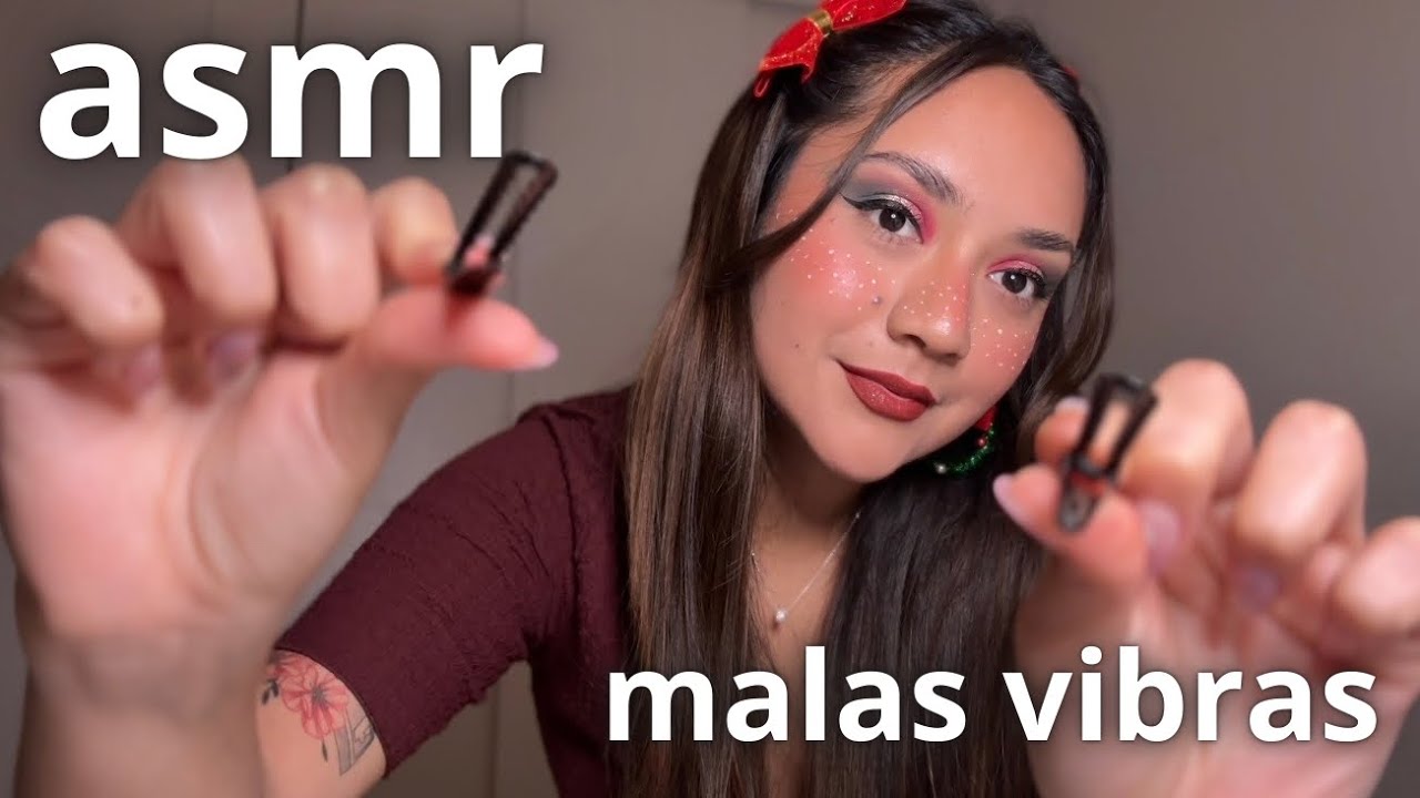 ASMR TE QUITO LAS MALAS VIBRAS + SUSURROS RELAJANTES 