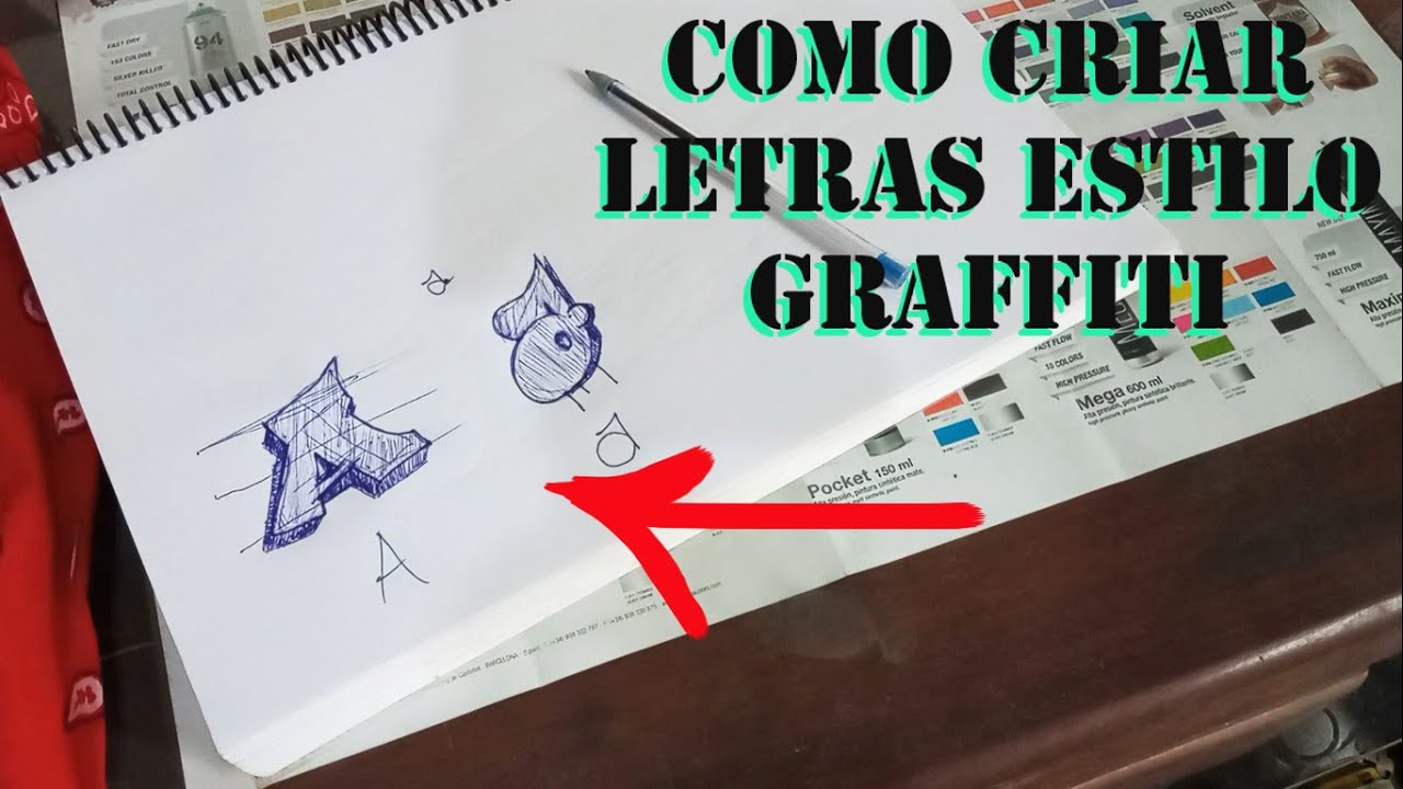 Tutorial de Graffiti - Dica de como criar uma letra pra Graffiti - letra A