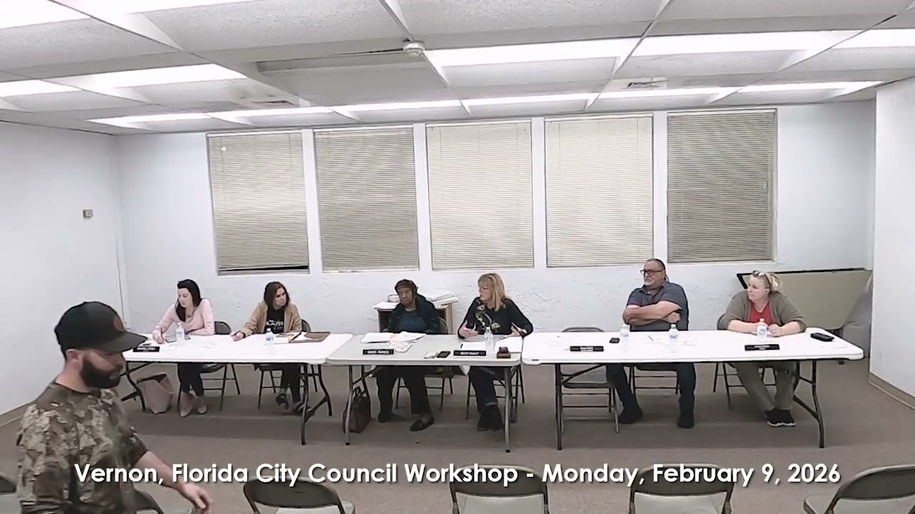 City of Vernon, Florida City Council Workshop on Monday, February 9, 2026