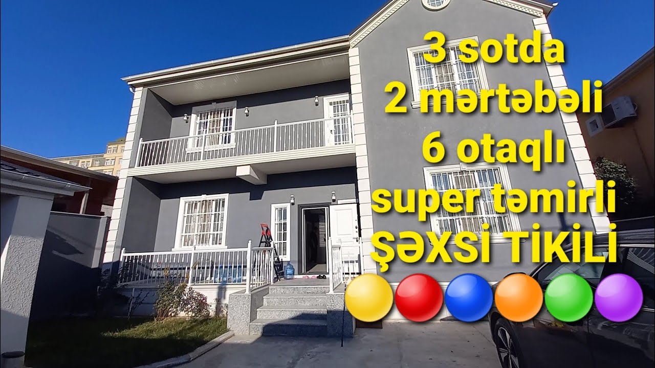 🏝Masazırda, 3 sotda, 2 mərtəbəli,   6 otaqlı, tam təmirli, kupçalı ŞƏXSİ TİKİLİ SATILIR‼💥