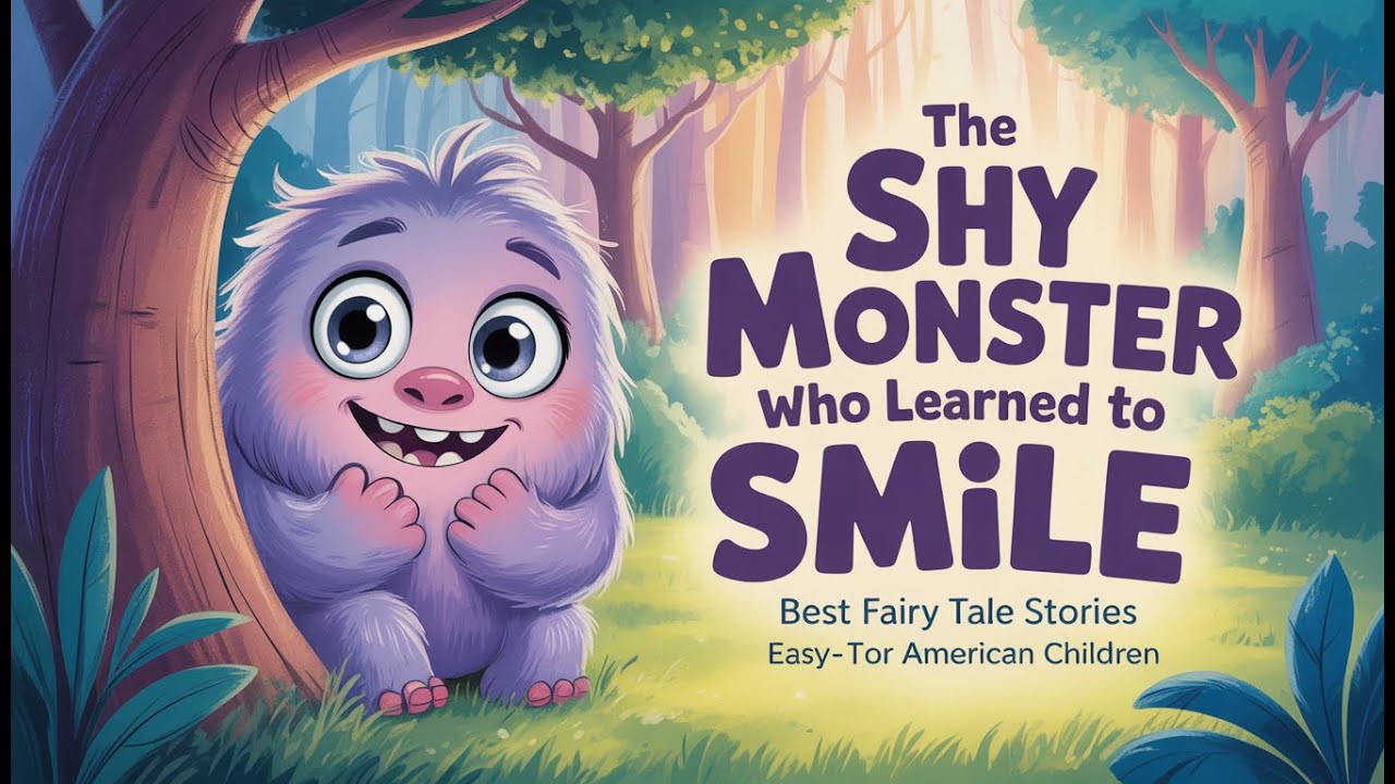 TThe Shy Monster Who Learned to Smile | Bedtime Stories for Kids in English