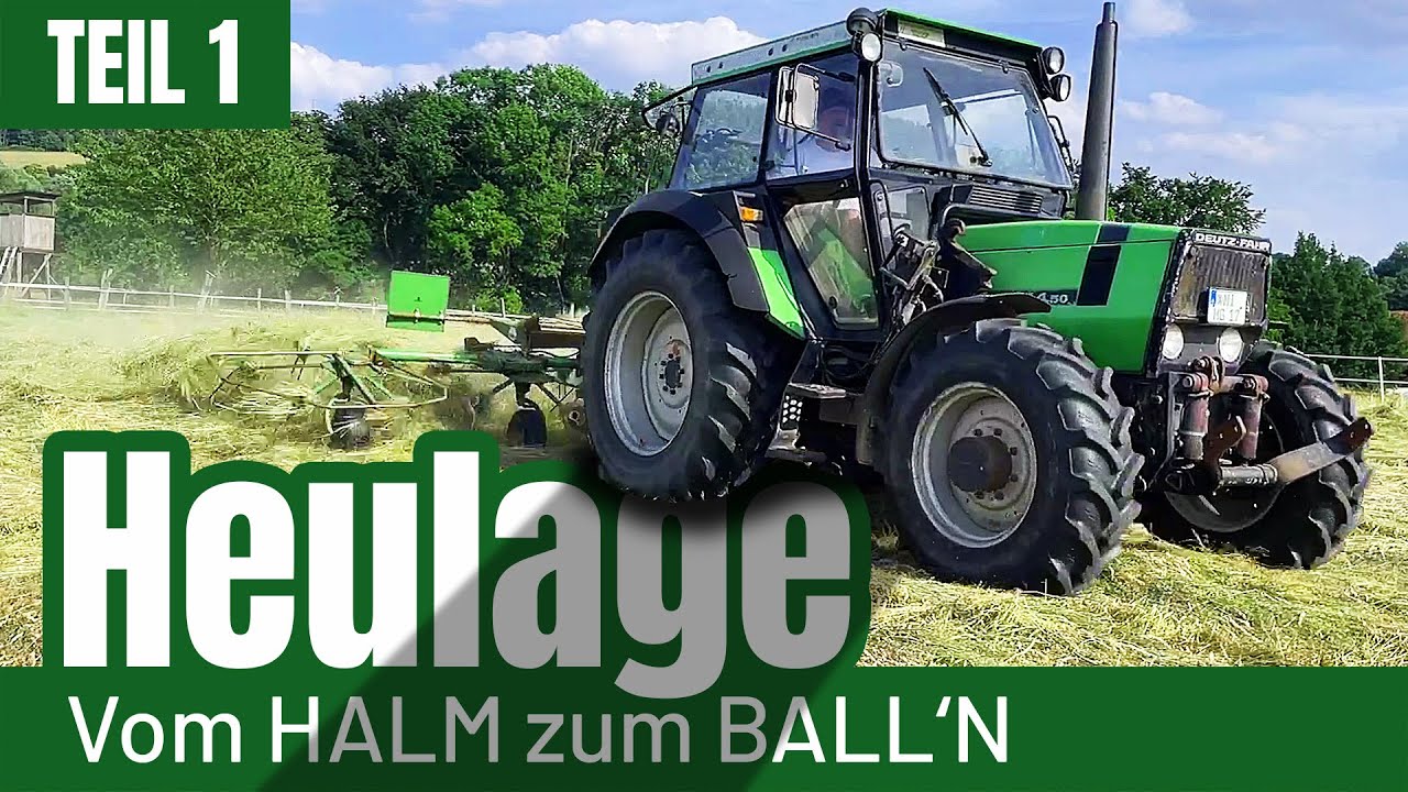 Farm-Vlog #034 - 1. Schnitt Heulage, vom Halm zum Ball'n, Teil 1