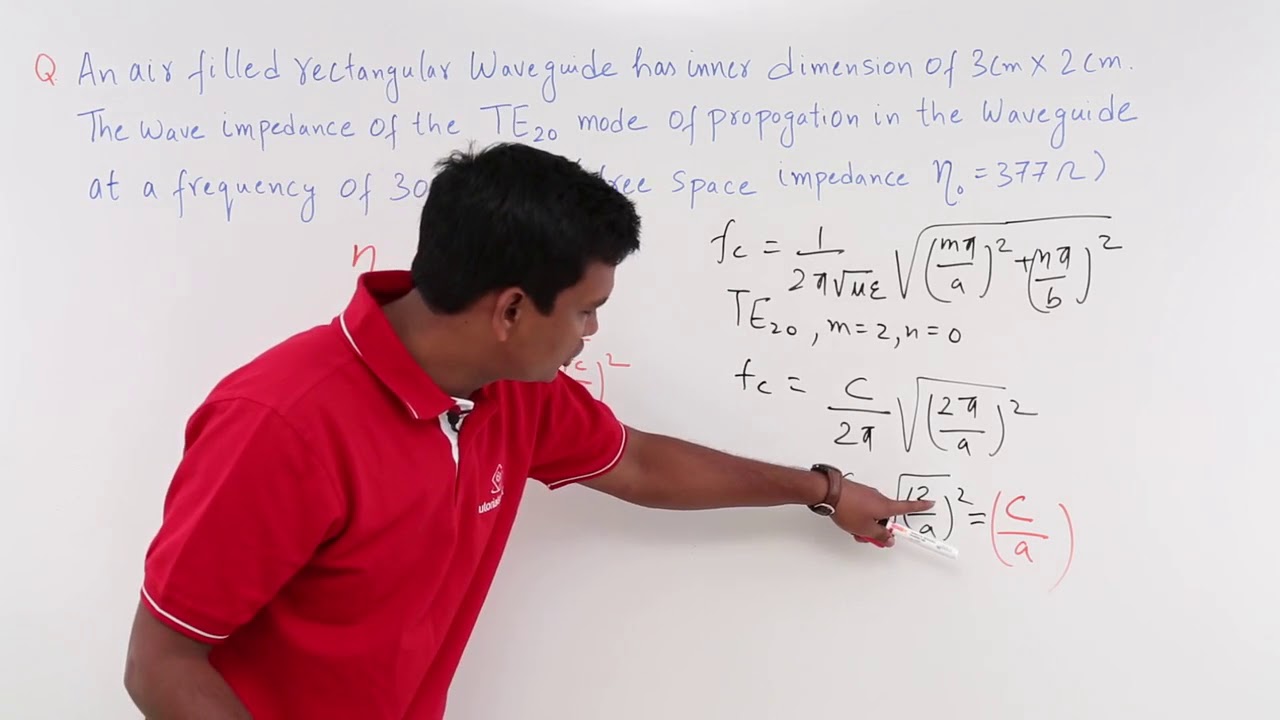 Impedance Rectangular Wave Guide Numerical Example