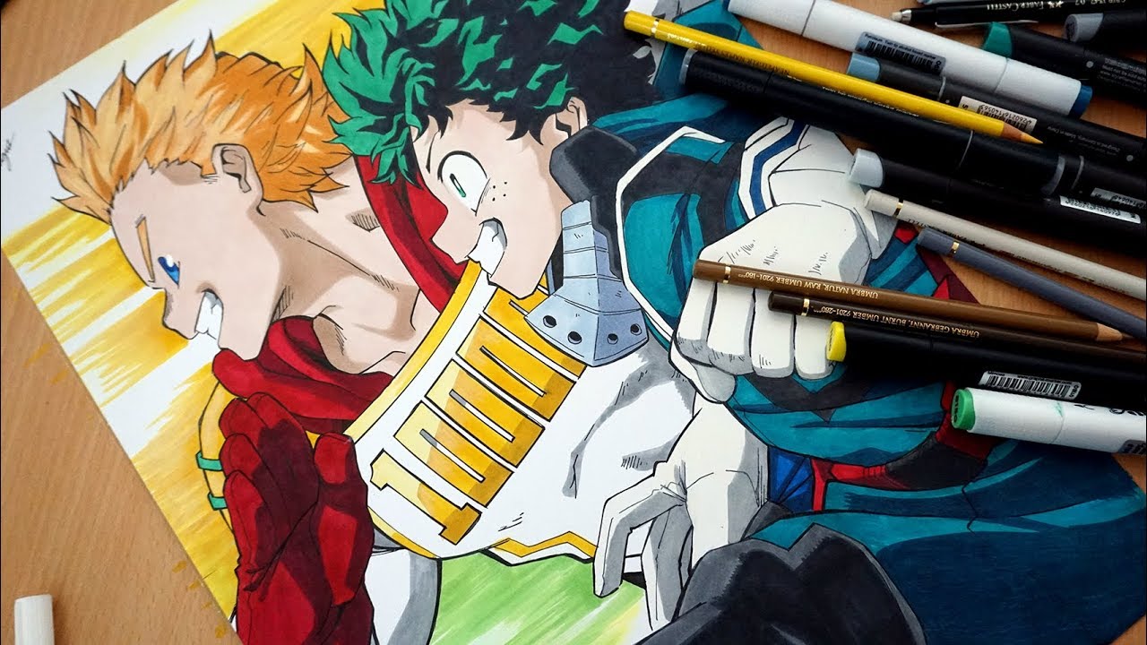Drawing Midoriya and Mirio From My Hero Academia