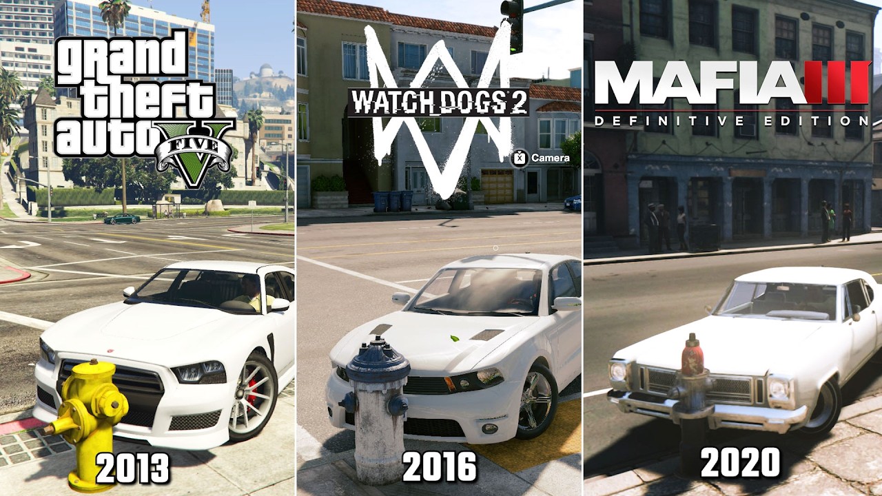 GTA 5 vs WATCH DOGS 2 vs MAFIA 3 DE - Best Comparison