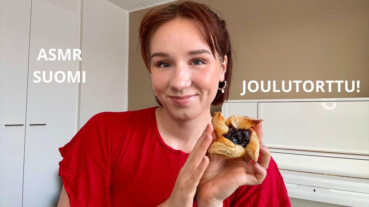 ASMR SUOMI Joulutortun rapeita syömisääniä ⭐️👄 Mouth sounds & eating sounds