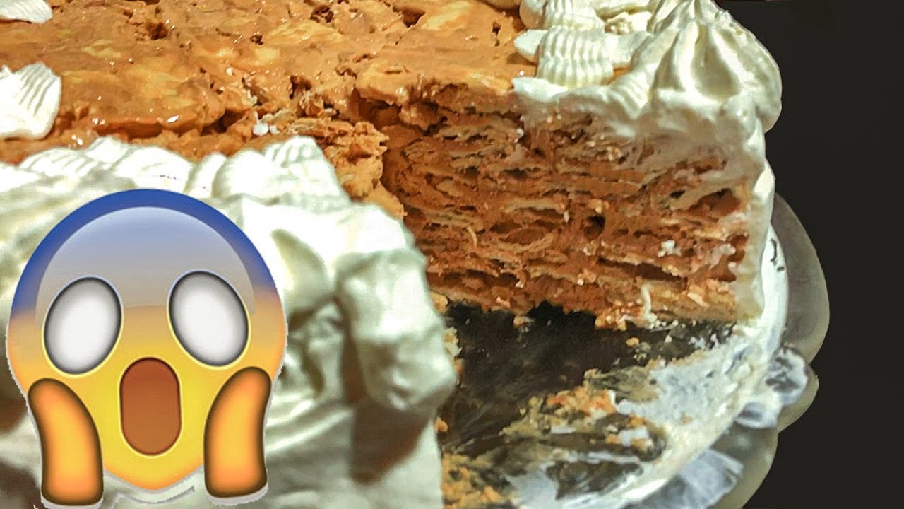 TORTA DE MIL HOJAS DE GALLETAS DE SODA | FÁCIL Y MUY ECONÓMICA