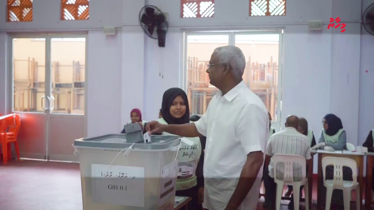 Presidential Candidate Ibrahim Solih Voting