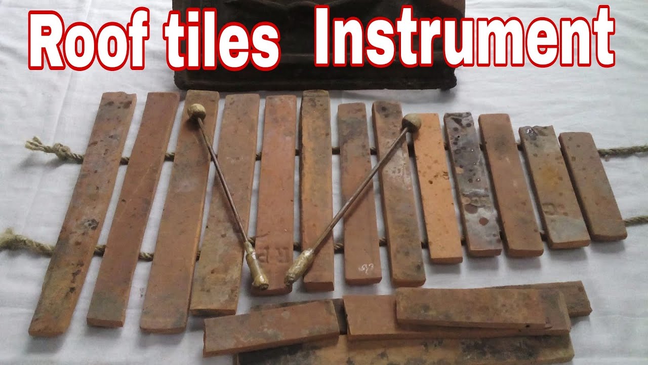 Terracota roof tiles instrument / homemade musical instrument