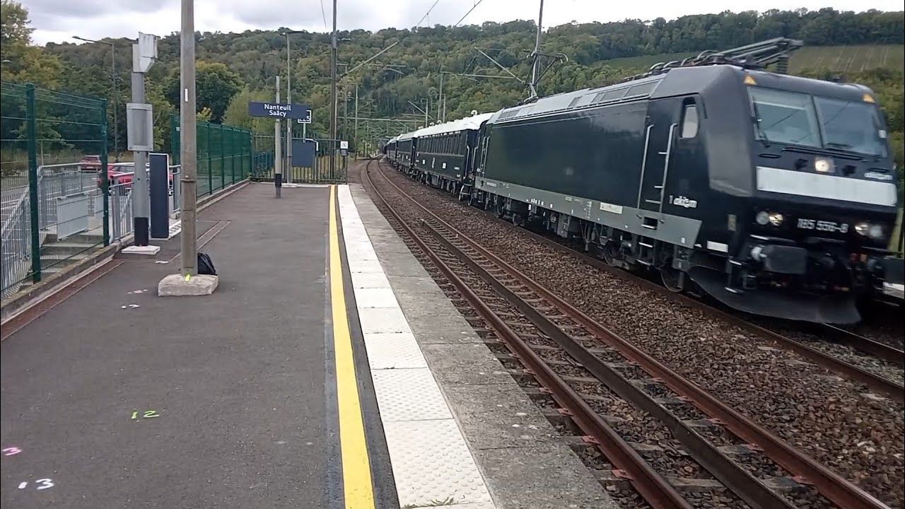 E BR 185 556 - 8 en tête du VSOE Paris Est ➡️ Kehl + Magnifique Sifflets merci beaucoup monsieur !!!