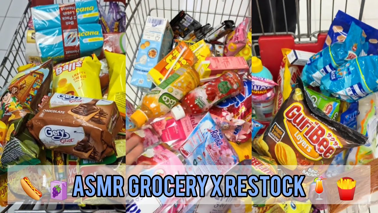 ASMR Grocery Shopping x Restock Part 139🫔🧃🍡