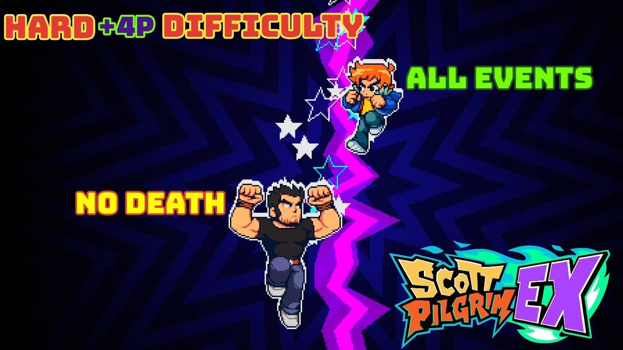 Scott Pilgrim EX (Demo) 2P Co-op + 4P Difficulty / All Events / No Death