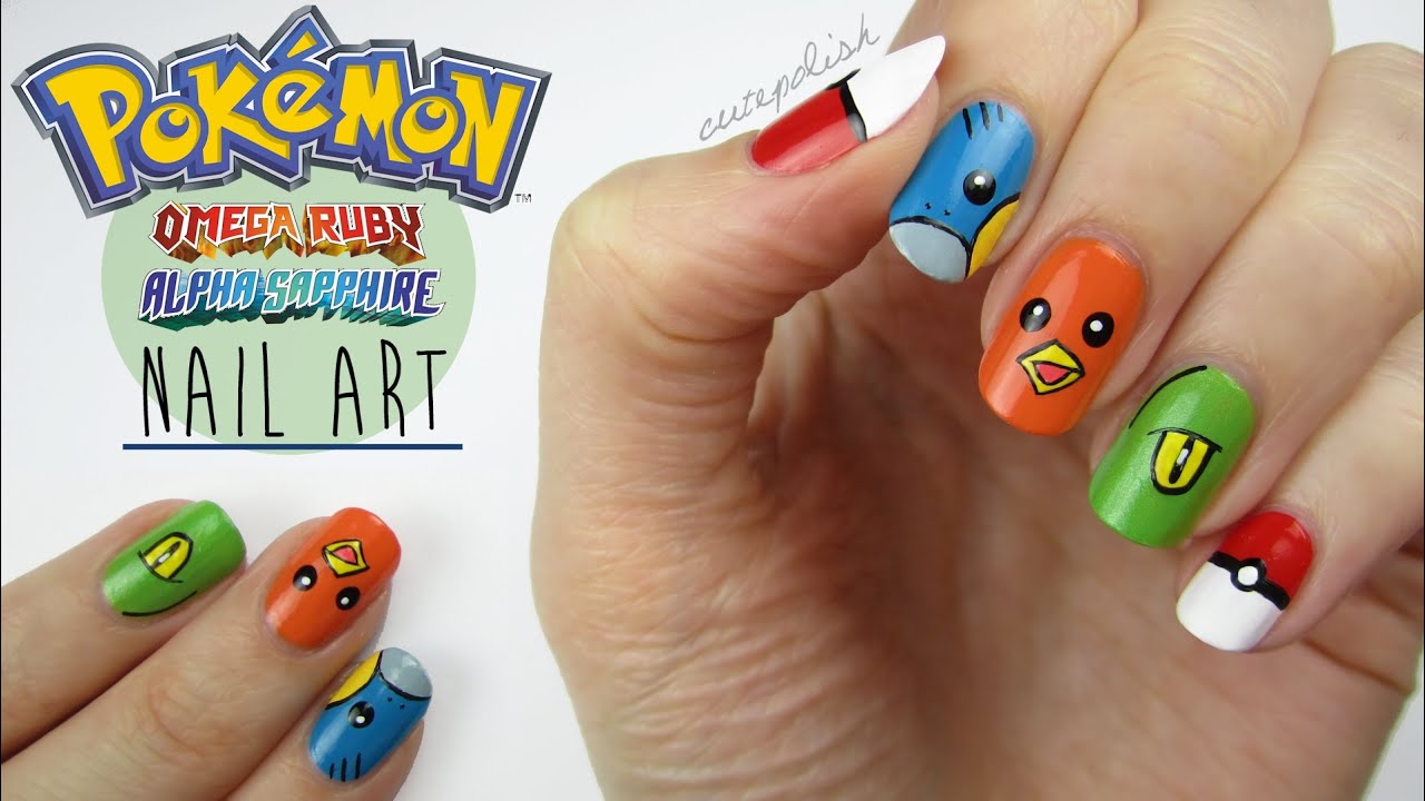 Pokemon Omega Ruby & Alpha Sapphire Nails!