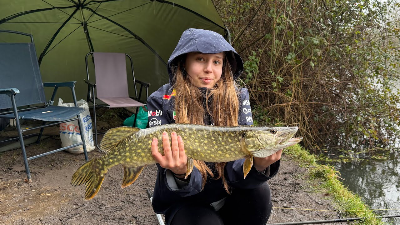 Pike Fishing in The UK…Raine’s First Pike!!