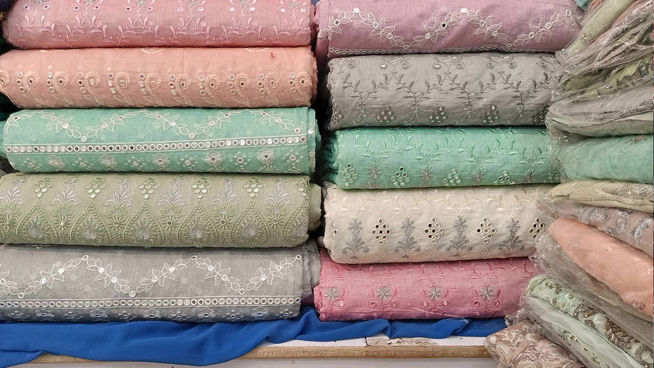 Wholesle Market | Khaadi Net Fabric | Chikankari Dress Designs | Bareeze Dress Designs