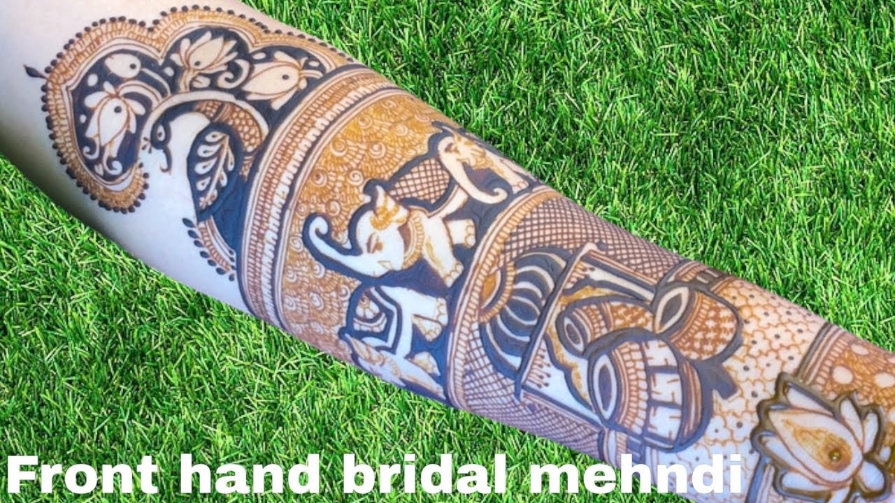 Front hand bridal mehndi design ❤️❤️❤️//henna bridal #bridalinspiration