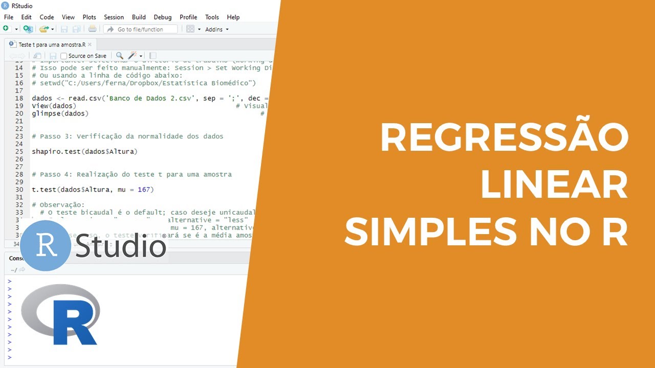 Regressão linear simples no R