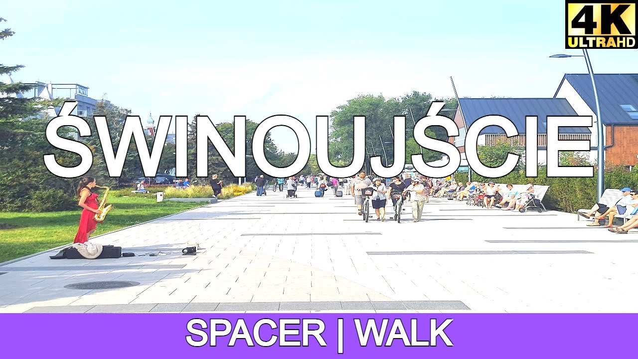 Świnoujście - Poland, walking in Świnoujście | 4K