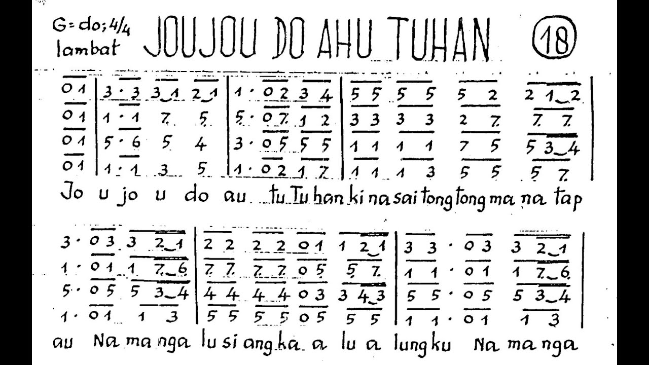 JOU-JOU DO AHU TUHAN - Lagu Rohani Legendaris