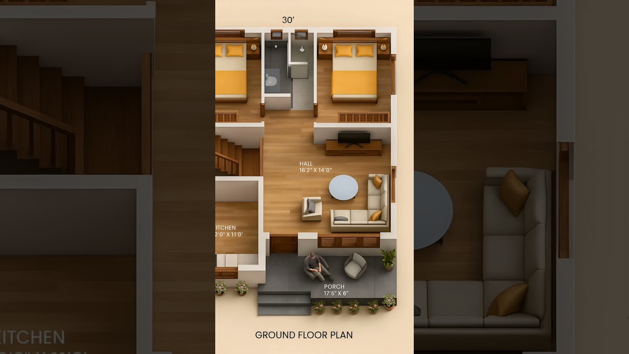 30x40 house plan 🏠 #homedesign #architecture #viral #shorts #floorplan #housedesign #houseplan #home