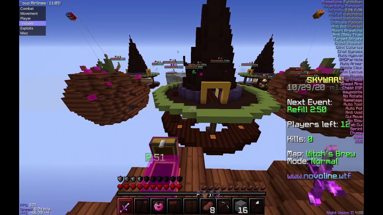 Bhopping On People In Hypixel Skywars