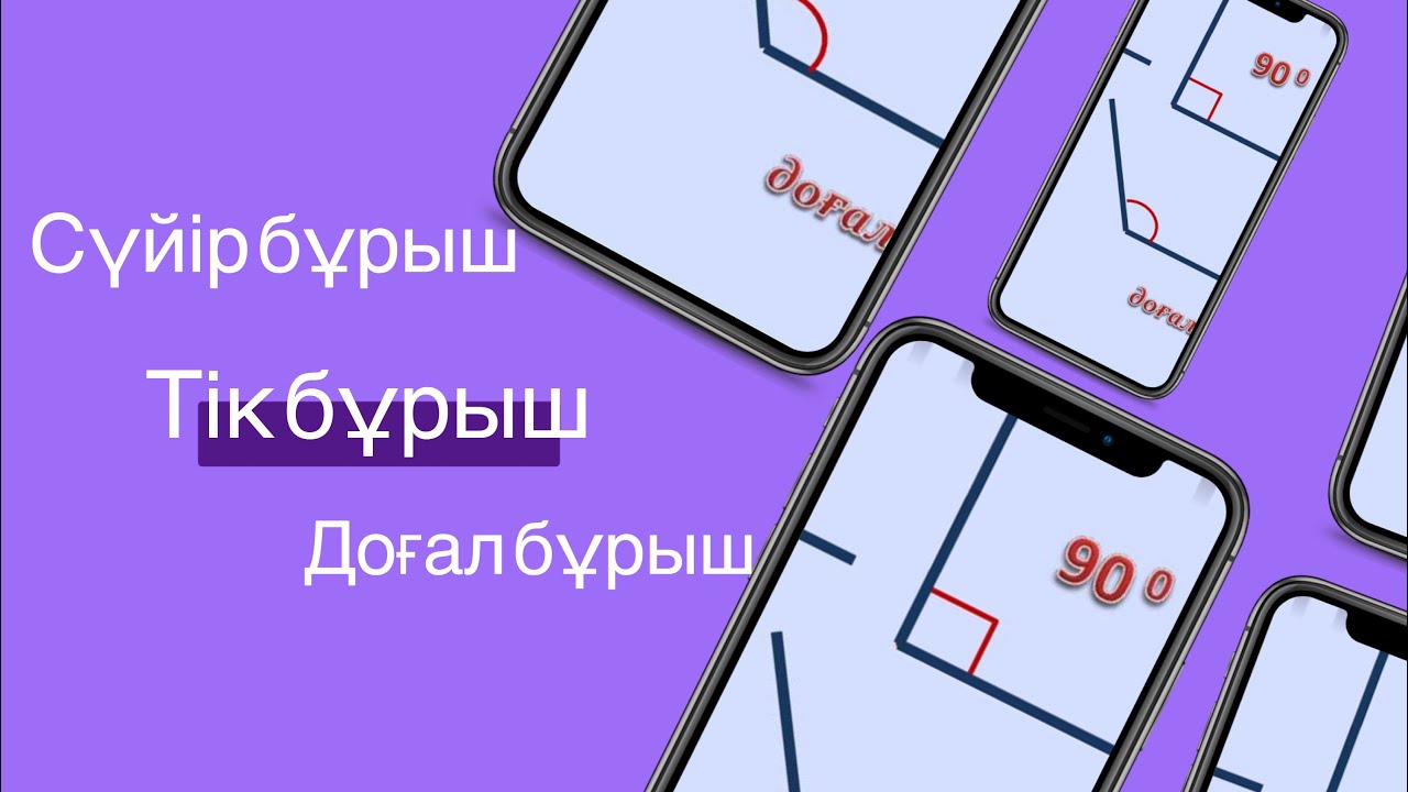 Бұрыштар. Сүйір бұрыш, Доғал бұрыш, Тік бұрыш