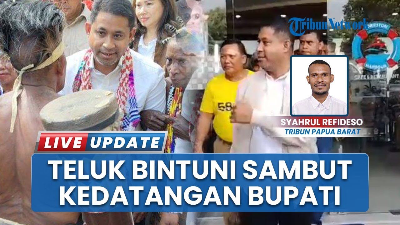 Antusias Sambut Bupati dan Wabup Terpilih Teluk Bintuni, Ribuan Warga Jemput Yohanes-Joko Lingara