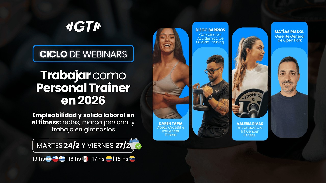 Trabajar como PERSONAL TRAINER en 2026 | Ciclo de #WEBINARS 24 y 27 de febrero [GRATUITO] | Clase 2