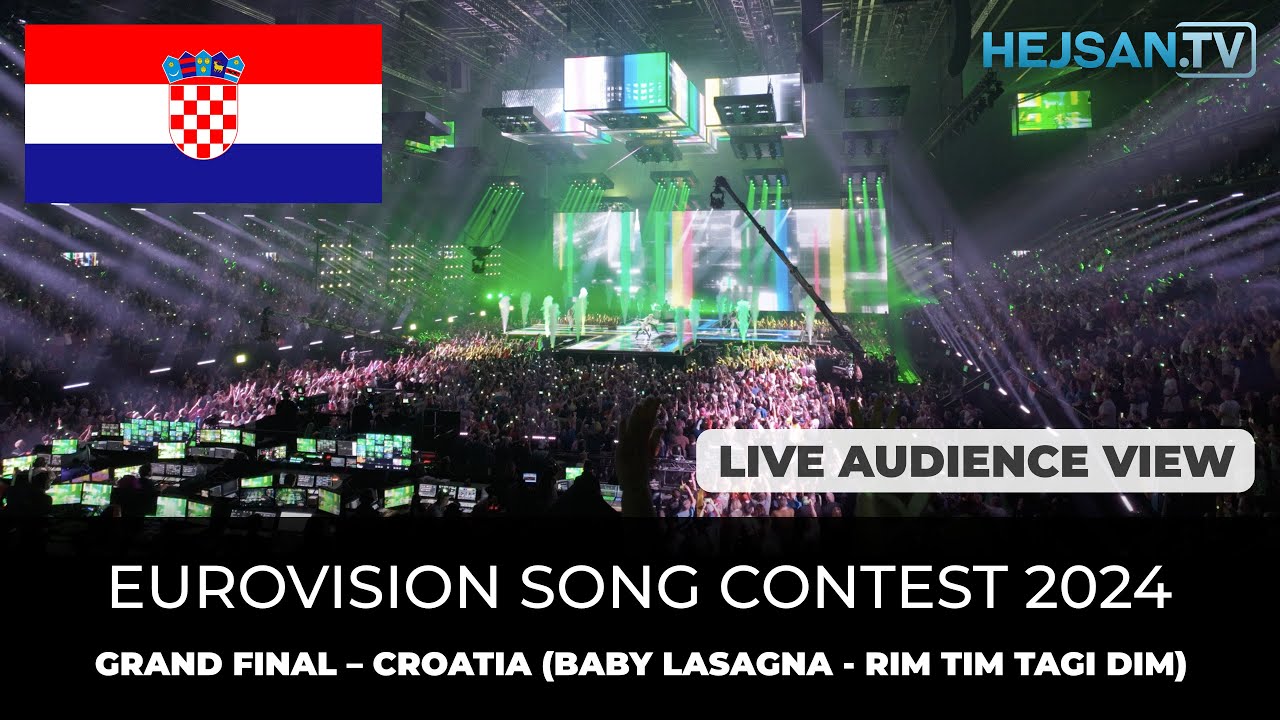 Eurovision 2024 - Grand Final Live Show: 🇭🇷 Croatia, Baby Lasagna - Rim Tim Tagi Dim (Audience view)