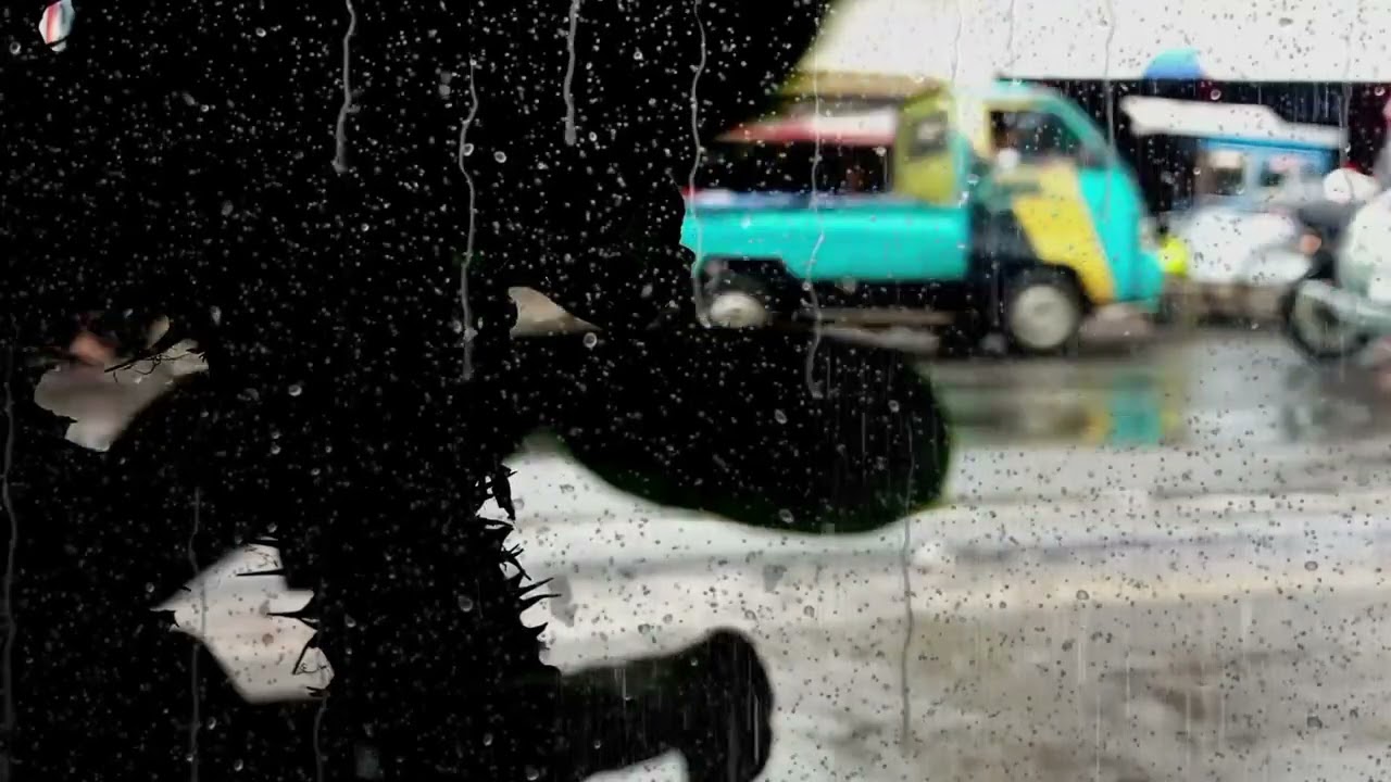 Calming Rain & Traffic | Roadside Sleep Ambience