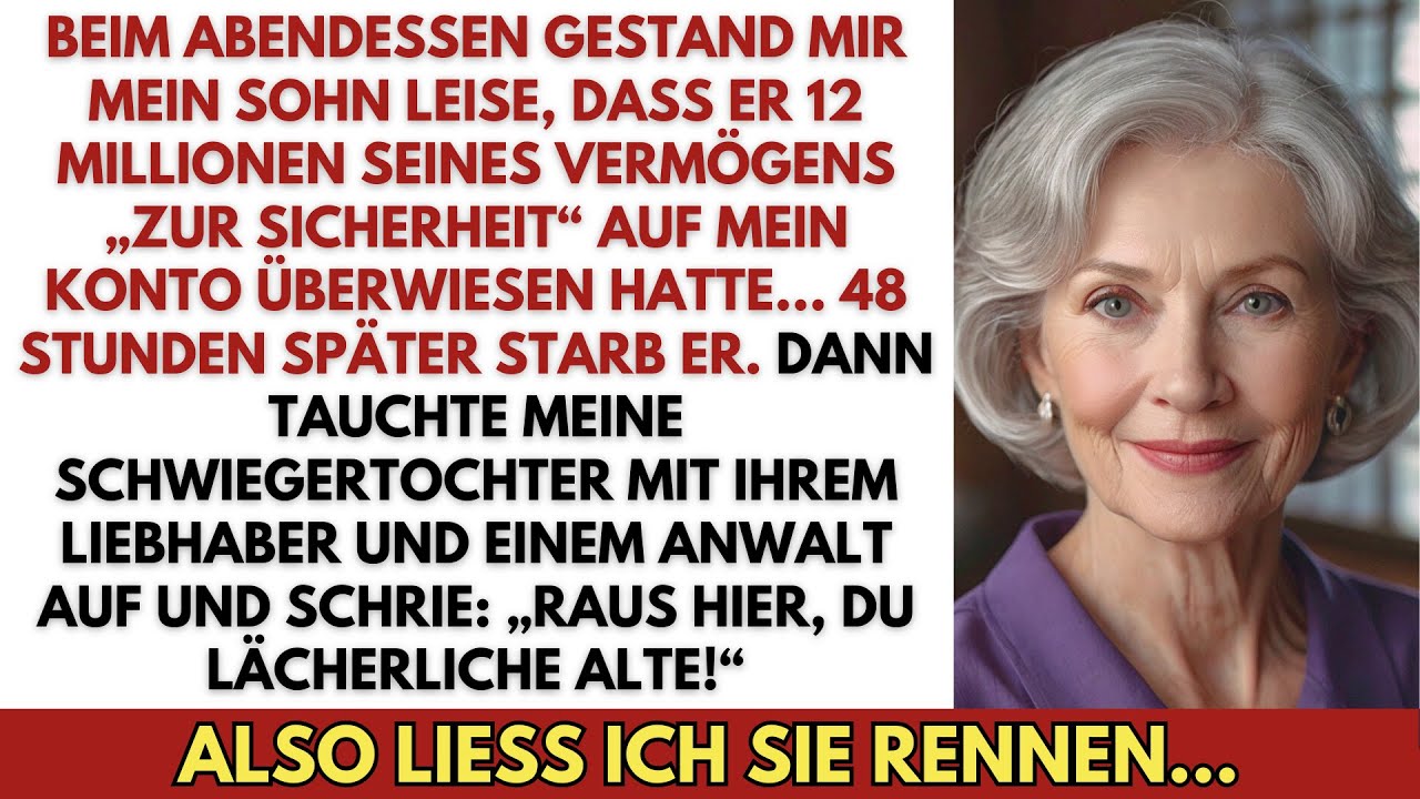 Nach dem Tod meines Sohnes kam meine Schwiegertochter mit ihrem Liebhaber und schrie: „RAUS, ALTE!“
