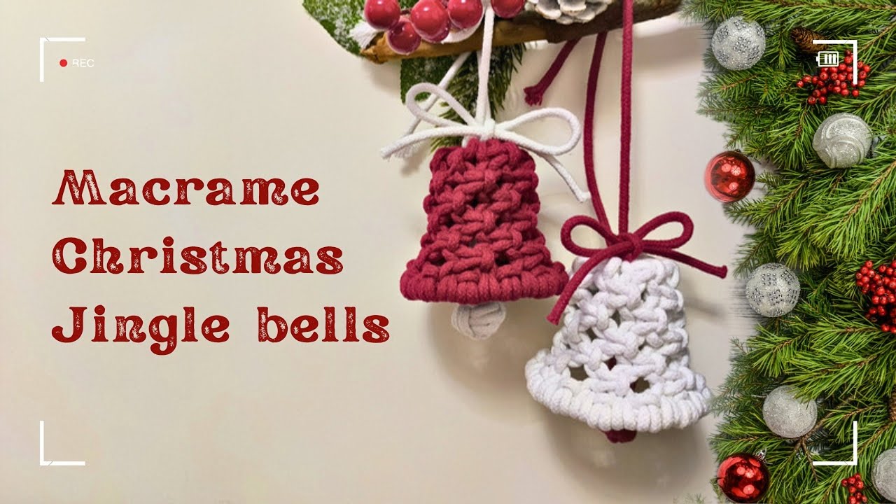 Macrame jingle bells without ring and beads || Christmas ornaments || Macrame tutorials