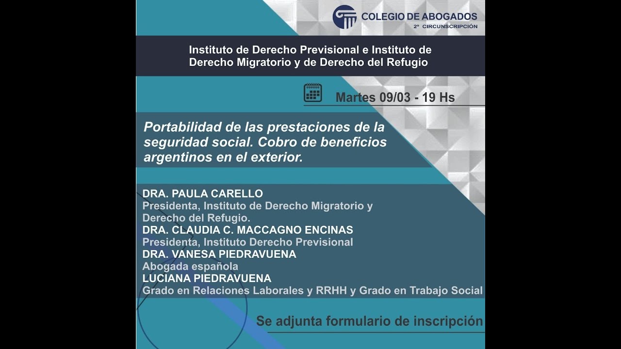 Portabilidad de las prestaciones de la seguridad social.