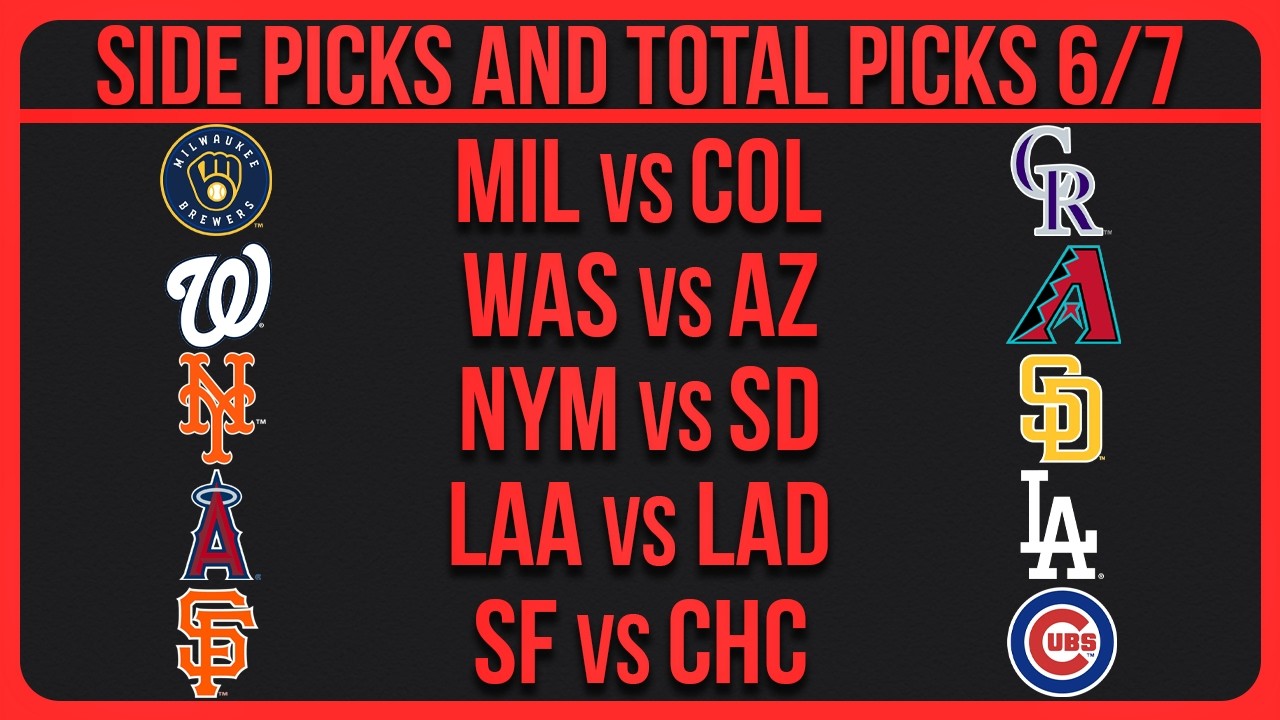 MLB Picks Today | Best Bets & Predictions Sunday 6/7/26