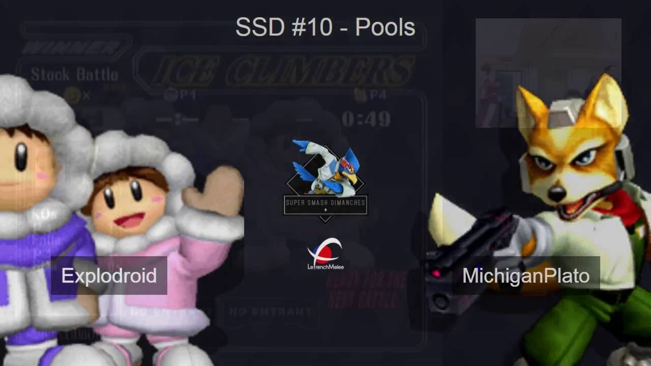 SSD #10 - Pools - Explodroid (Ice Climbers) vs. MichiganPlato (Fox)