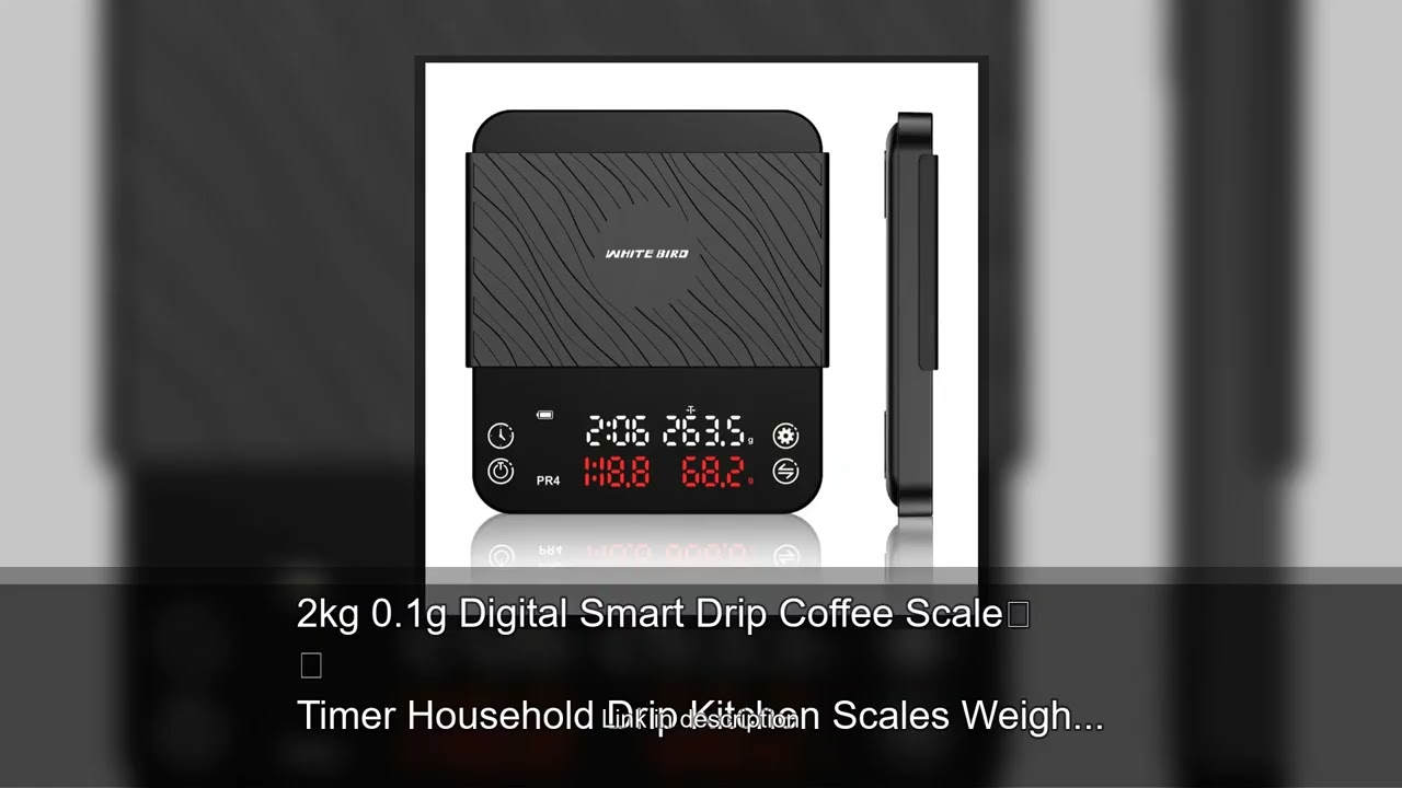 2kg 0.1g Digital Smart Drip Coffee Scale Timer Household Drip Kitchen Scales Weighing Double-ro