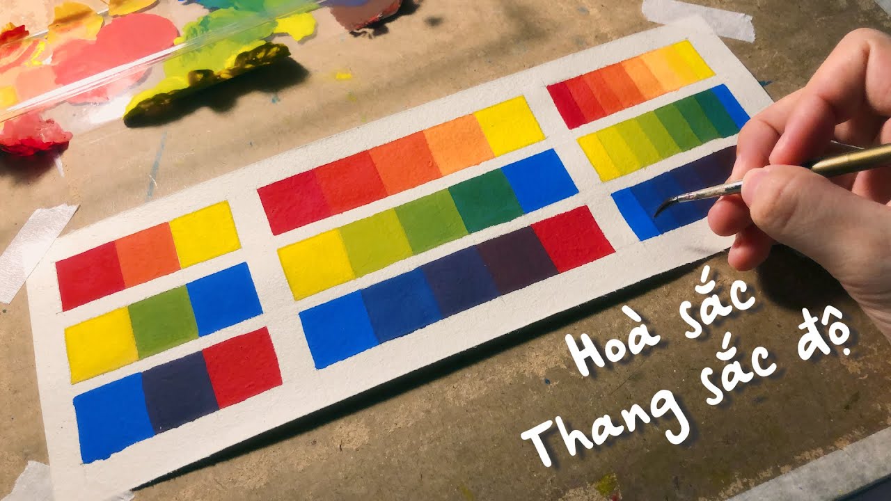 M01. Hướng dẫn vẽ THANG SẮC ĐỘ (Hoà sắc) cho người tự học vẽ và môn Bố cục màu | Luyện thi khối H