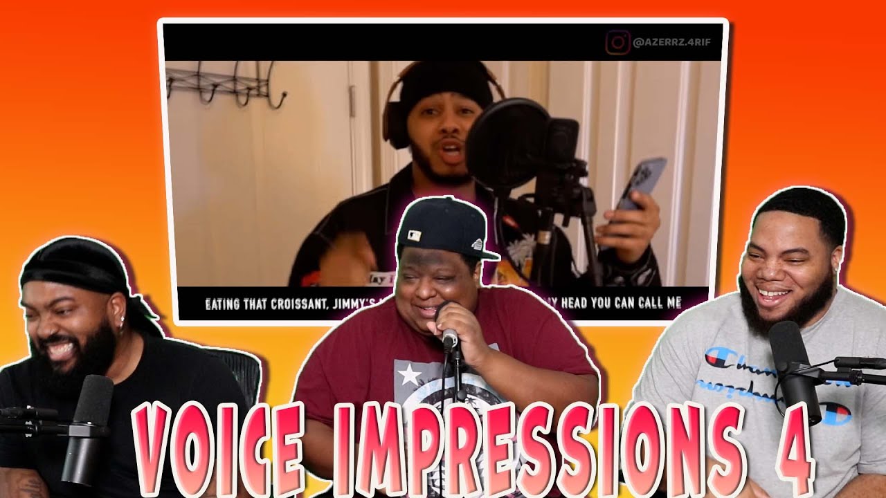 Azerrz-Hit Rap Songs in Voice Impressions 4! | Industry Baby, Off The Grid, Family Ties (REACTION)
