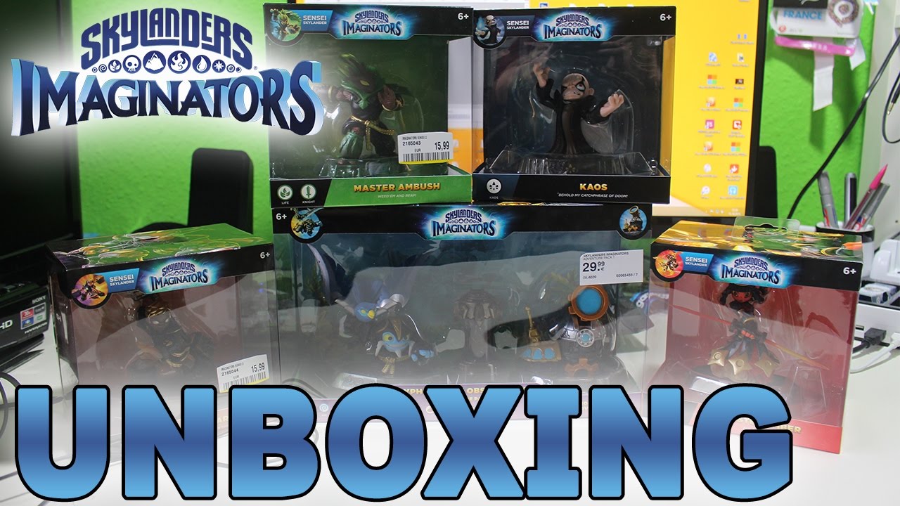 Skylanders Imaginators Unboxing Kaos, Adventure Pack, Ember, Ambush, Barbella Deutsch