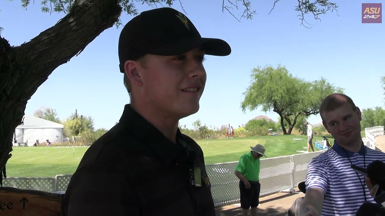 ASU sophomore golfer Preston Summerhays following practice round ahead of NCAA Championships