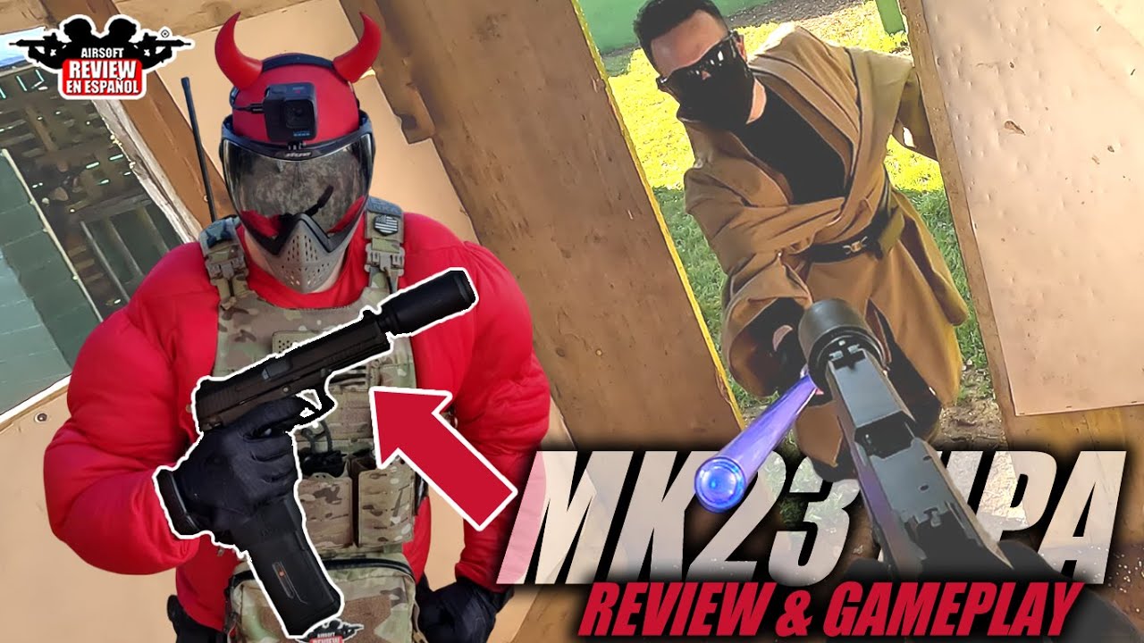 MK23 HPA Upgrade SOCOM SAIGO ( Review & Gameplay 🎮 con Jedi Incluido 🎭 ) | Airsoft Review en Español