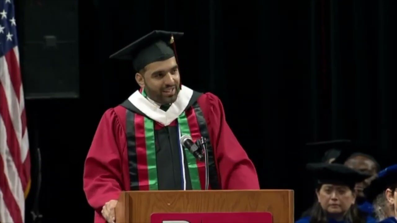 Yosuf Speaks About 4-H Camp at the Rutgers University School of Arts and Sciences 2025 Convocation
