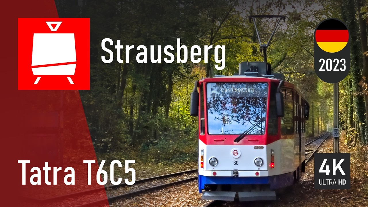 🇩🇪🚋 Trams in Strausberg: Tatra T6C5 📅 2023 🎞️ 4K 60fps