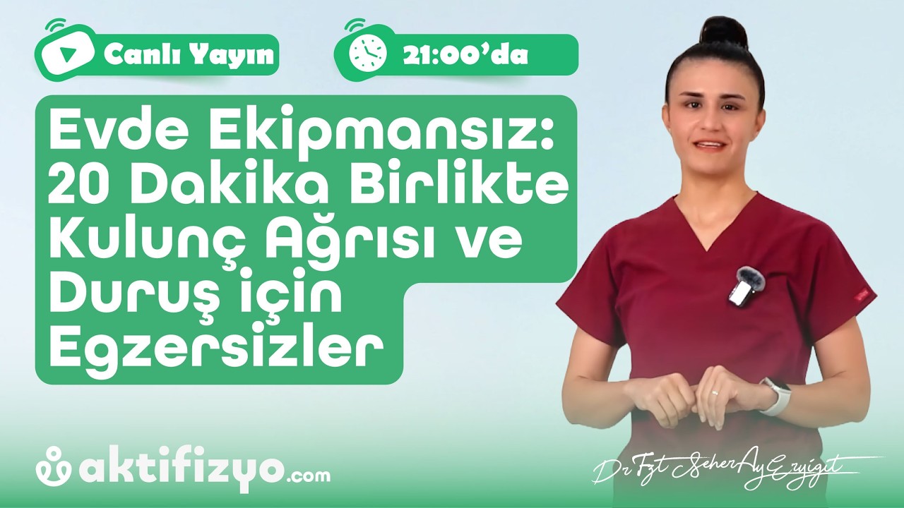 Canlı Yayında Kulunç ve Üst Sırt Ağrısı Egzersizleri #aktifizyo #fizyoterapist
