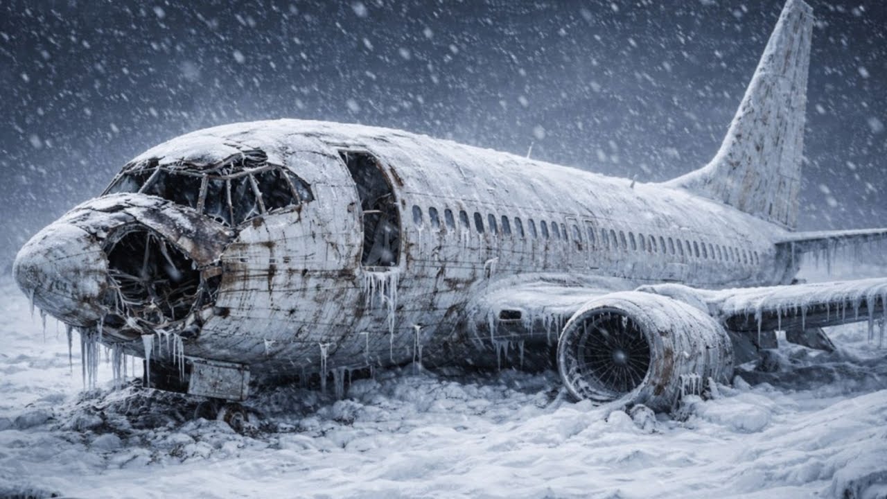 Abandoned Frozen Plane in the Snow Full Restoration from Wreck to Revival