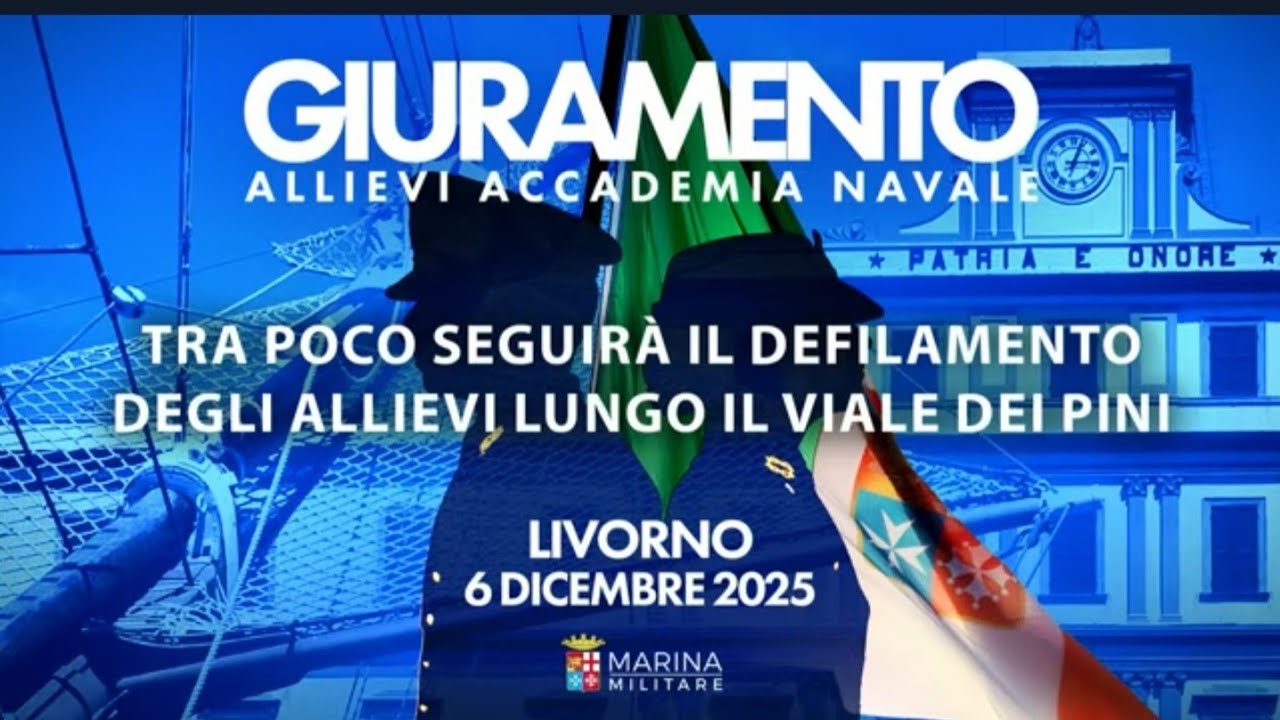LIVORNO 🇮🇹. 06/12/2025. Giuramento Accademia Navale. di 