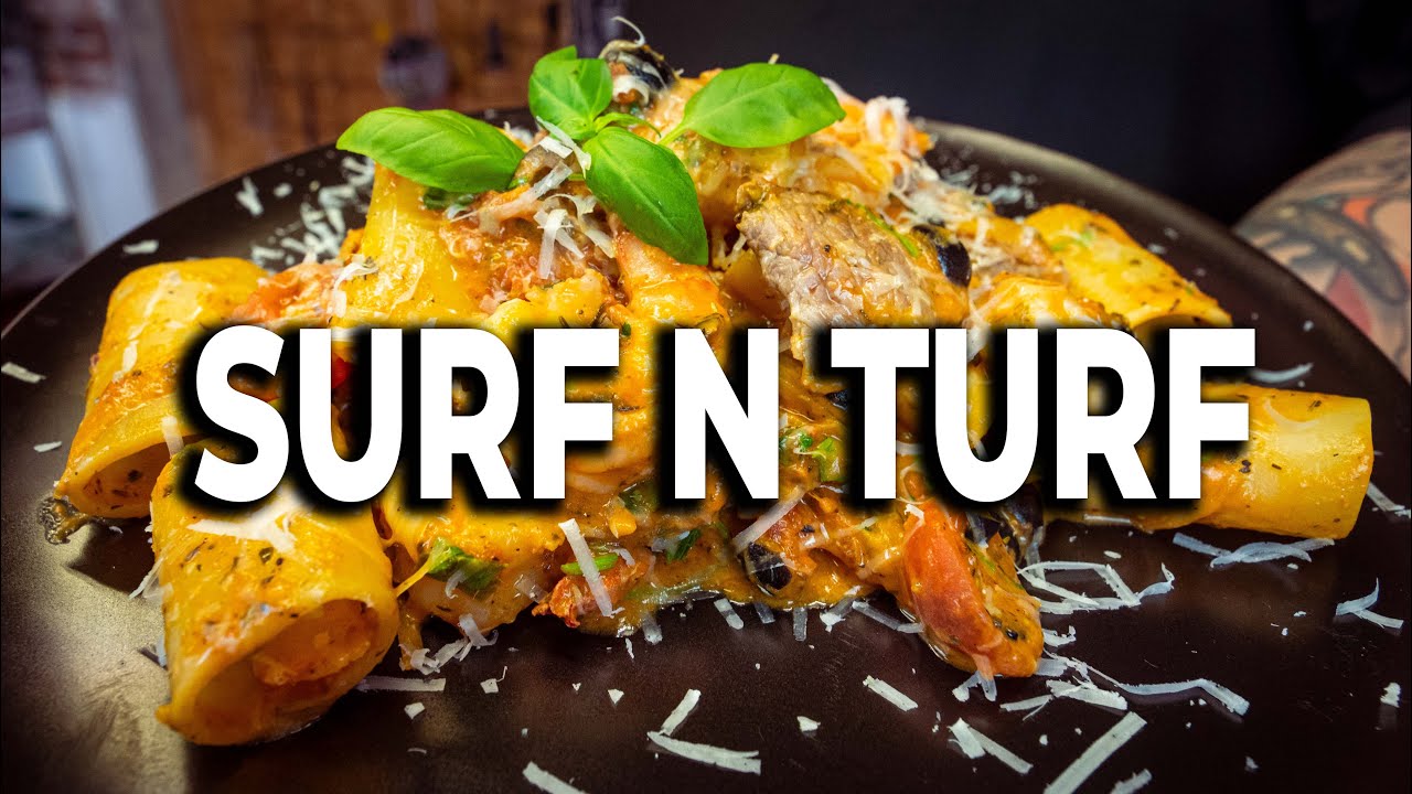 Surf N Turf / Beef N Reef Pasta Rezept | Garnelen & Steak Nudeln | Rezeptvideo by Bernd Zehner