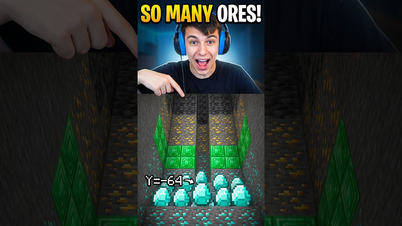 A Tutorial to ore heights in :Minecraft! #shorts #minecraft #memes